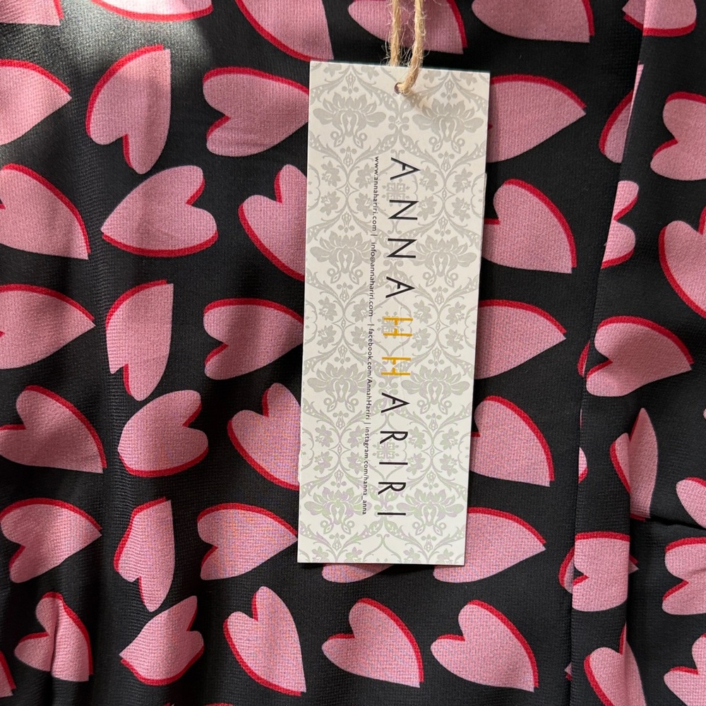 Chic Long Sleeve Heart Pattern Dress - Picture 2 of 4